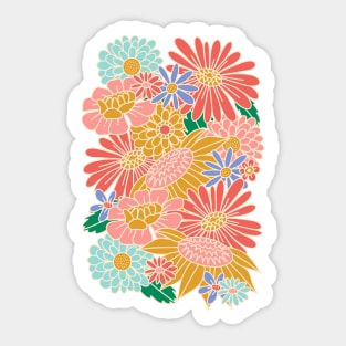 70s Retro Floral - Spring Garden Sticker